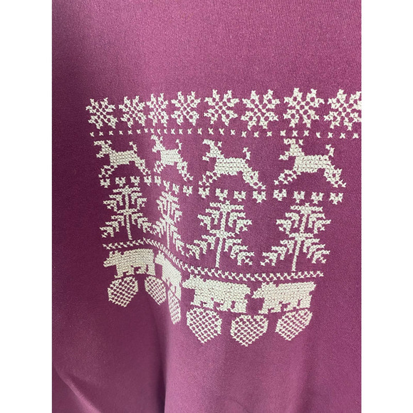 VTG Russell Athletic USA Christmas snowflake stitched pullover sweater XL - Picture 2 of 5